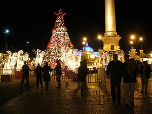 Chihuahua Plaza Mayor durante Navidad