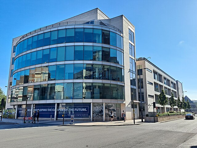 The Foundation Building, one of the university's main administrative facilities.