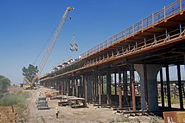 Construction of the Fresno River Viaduct later in 2016