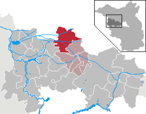 Poziția orașului Friesack pe harta districtului Havelland