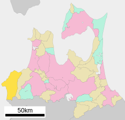 Location of Fukaura in Aomori Prefecture