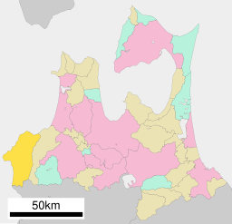 Fukauras läge i Aomori prefektur