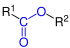 Structure générale de l'ester d'acide carboxylique