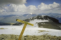 Vy fra Galdhøpiggen, Skandernas højeste bjerg.