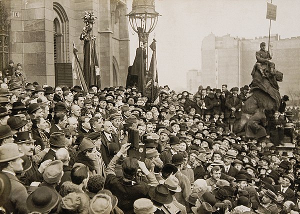 Sándor Garbai and Béla Kun, leaders of the Hungarian Soviet Republic, 1919