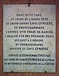 Plaque commémorant le tournage de L’Arrivée d’un train en gare de La Ciotat, apposée en 1942 dans la gare de La Ciotat.