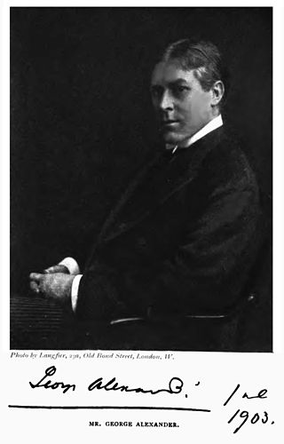 <span class="mw-page-title-main">George Alexander (actor)</span> English actor (1858–1918)