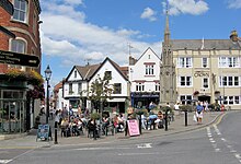 The town centre in summer 2010