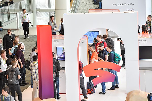 Stadia booth at the 2019 Game Developers Conference