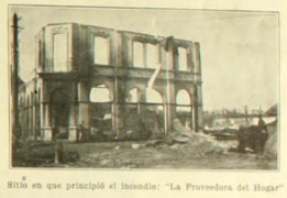 "La Proveedora del Hogar", donde comenzó el incendio.
