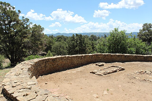 Great Kiva at Chimney Rock in the San Juan Mountains of Southwestern Colorado. It was built by the Ancient Pueblo peoples.
