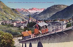 Guntschnabahn car above the valley station (around 1912)