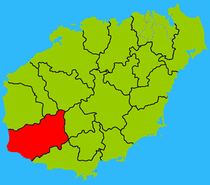 Лэдун-Лиский автономный уезд на карте