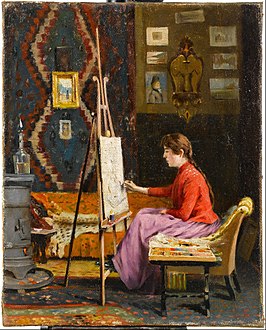 Girl Painter and her Studio (1939)