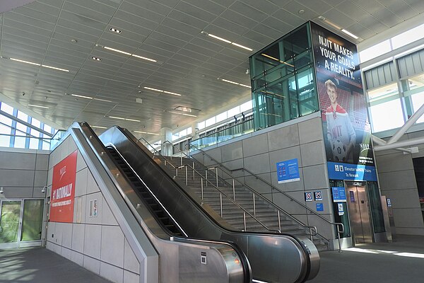 North (westbound) lobby of Harrison Station