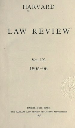 Harvard Law Review Volume 9.djvu