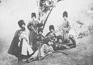 Kosaken auf einer alten Fotographie