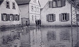 Flood in Rödersheim before 1940