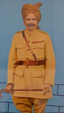 Honorary Captain 'Sardar Bahadur' Rewat Singh Chandawat Gotan War. Highly decorated for World War 1 Honorary Captain Sardar Bahadur Rewat Singh Chandawat.jpg