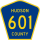 County Route 601 marker