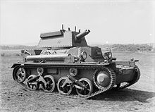 The Light Tank Mk III introduced a slightly modified version with only one bell crank per bogie, causing the spring to lie somewhat angled as a result. This system was used on the Universal Carrier. IWM-KID-333-Light-tank-MkIII.jpg