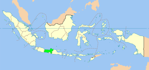 Kaart van de Provincie Midden-Java in Indonesië