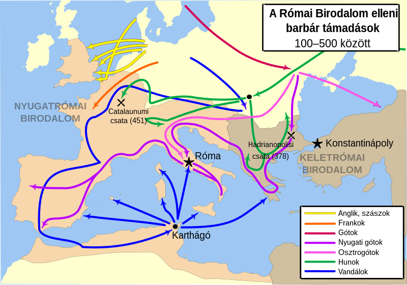 File:Invasions of the Roman Empire hu.svg