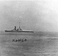 Photographed circa 1932-34, probably in Japanese home waters. Writing on the original print misidentifies her as Kongo.