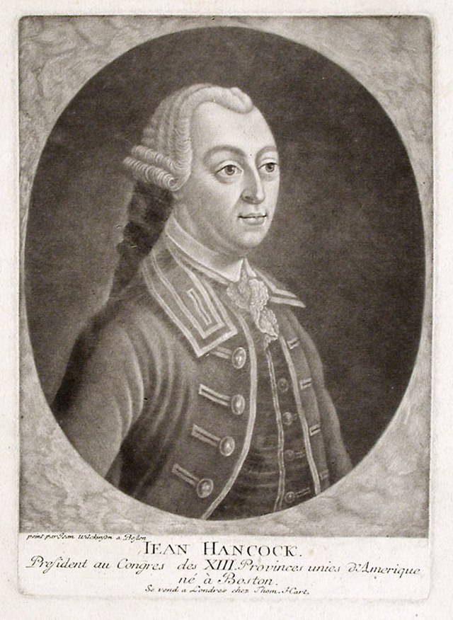 From commons.wikimedia.org: John Hancock c 1776 {MID-189457} 