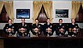 Chairman of the Joint Chiefs of Staff General Richard B. Myers with the other members of The Joint Chiefs of Staff in the Joint Chiefs of Staff Gold Room, also known as "The Tank" at The Pentagon on 14 December 2001.