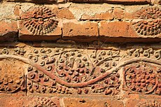 Terracotta decoration on Jora Deul wall