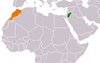 Location map for Jordan and Morocco.