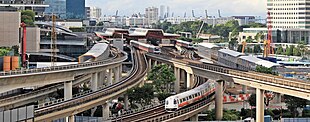 Verzweigung der Station Jurong East der North-South Line und der East-West Line