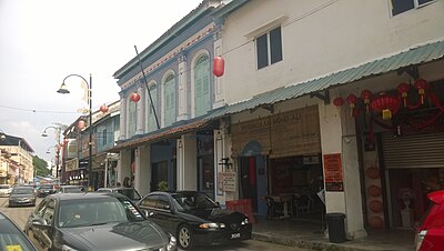 The shophouses near Pasar Besar Kedai Payang.