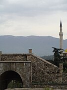 Minareto della moschea Mustapha Pasha nella fortezza di Skopje