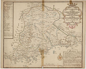 300px kartblad 142  situations charte over det 2det mandahlske compagnie district%2c 1765