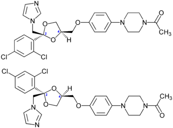 Ketoconazol-Enantiomere Strukturformeln.png