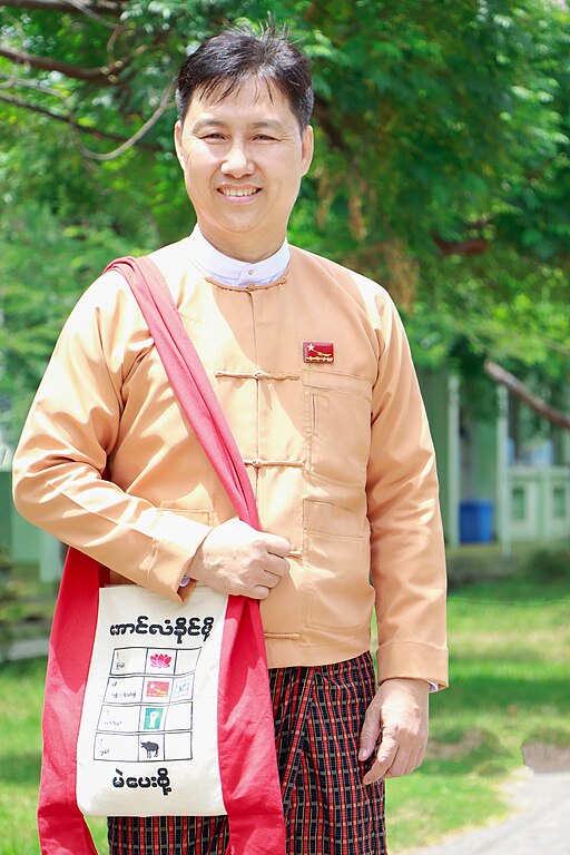 Kyaw Htwe during 2020 Myanmar General Election Campaigns