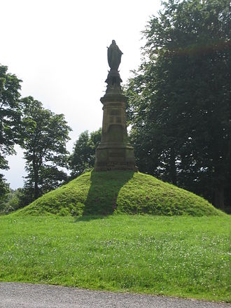 The Lady Statue at the top of the Avenue, erected in 1882. Lady Statue Stonyhurst.jpg