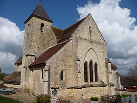 Utsikt fra apsis av Saint-Martin kirken