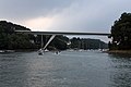 Le pont Joseph Le Brix (D 101) sur la Rivière du Bono (limite entre Pluneret et Le Bono).