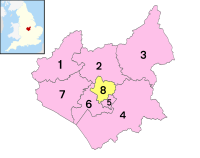 Leicestershire nummerierte Bezirke.svg