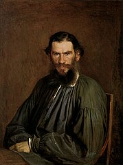 Lew Tolstoi 1873 porträtiert von Iwan Nikolajewitsch Kramskoi