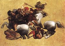 A copy possibly made from the original incomplete work Leonardo da vinci, Battle of Anghiari (Tavola Doria).jpg