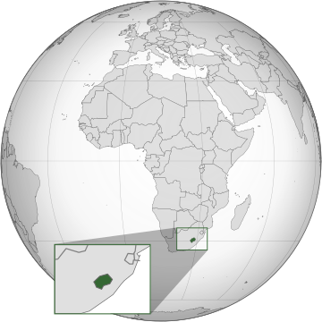 File:Lesotho (orthographic projection with inset).svg