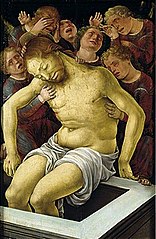 The dead Christ supported by mourning angels