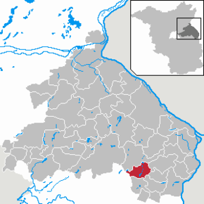 Poziția Lietzen pe harta districtului Märkisch-Oderland