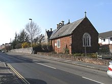 Livery Dole Chapel in Heavitree, built of Heavitree stone LiveryDole2012.JPG