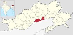 Location of Lower Siang district in Arunachal Pradesh