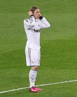 Luka Modrić contre le Séville FC, le 10 février 2013.